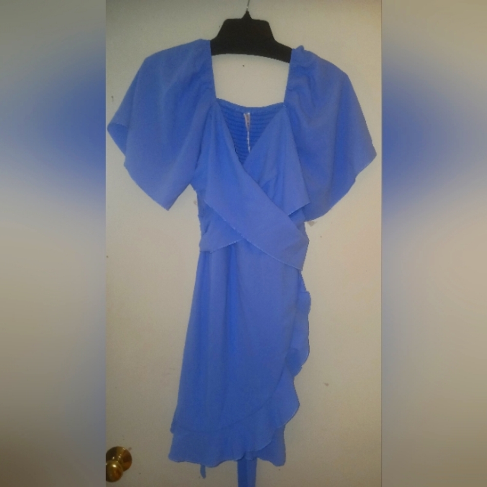 ADORABLE DOKOTOO POWDER BLUE DRESS NEW WITH TAGS XL